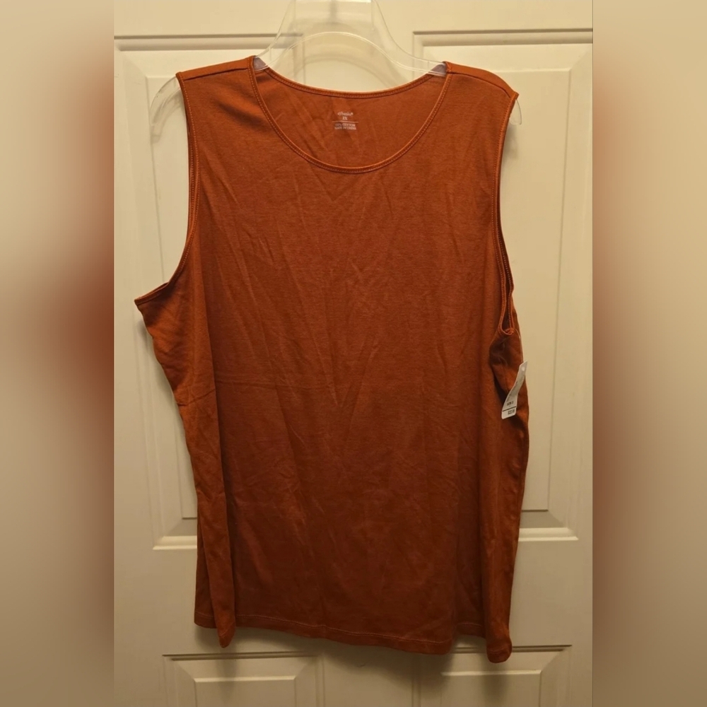 CJ Banks Rust Sleeveless Top
